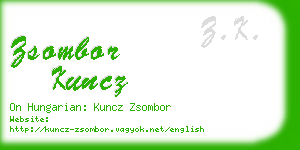 zsombor kuncz business card